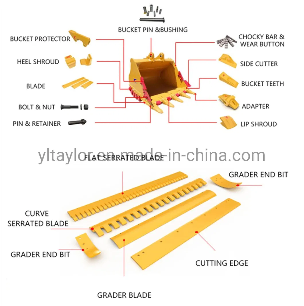 Bucket Teeth China Supplier Tooth Point for Bucket of Cat J225/Sk700 Excavator