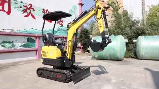 La costruzione di strade utilizza un mini escavatore da 2 tonnellate di buona qualità con braccio oscillante